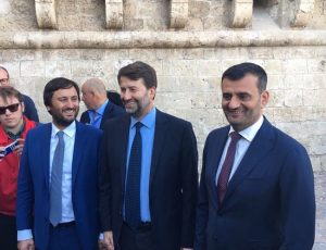 losacco in visita al castello svevo con franceschini
