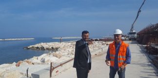 sopralluogo del sindaco sul cantiere del waterfront a san girolamo