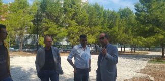 sopralluogo sul cantiere del giardino via carrante