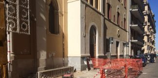 lavori di rifacimento marciapiede via abbrescia