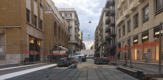 via Sparano - riqualificata metà carreggiata all'intersezione con via abate gimma