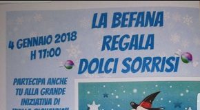 locandina 'la befana regala dolci sorrisi'