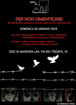locandina 'per non dimenticare'