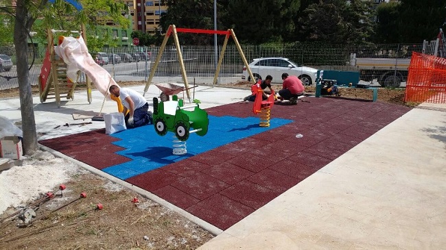 nuova area giochi nel giardino triggiani