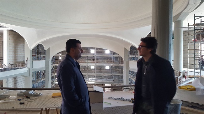 teatro margherita - sopralluogo sindaco nel cantiere