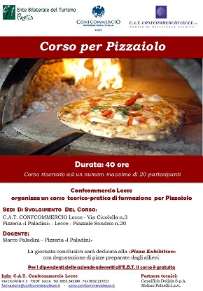 locandina corso pizzaiolo 2018- confcommercio