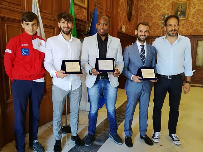 conferenza stampa premiazione squadra scherma bari