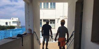 lavori costruzione palestra scuola levi montalcini a torre a mare