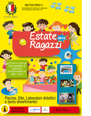 locandina progetto estivo rivolto a minori con disabilità del municipio II