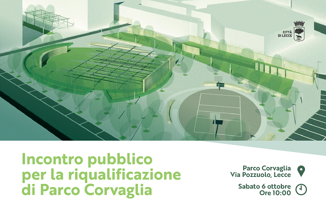 invito incontro pubblico per la riqualificazione di parco corvaglia