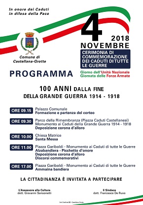 locandina 100 anni dalla fine della grande guerra