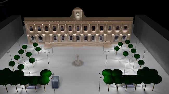 render progetto di implementazione dell'impianto di illuminazione e del sistema di videosorveglianza in piazza risorgimento