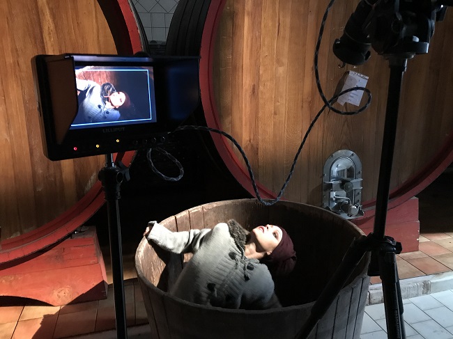 sul set di 'in vino veritas'