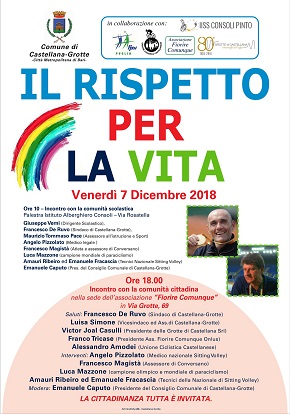 locandina evento il rispetto per la vita