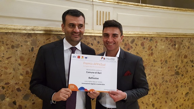 premio app4ud bari premiato a palermo per barisolve