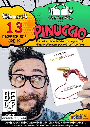 locandina aperitivo d'autore con pinuccio