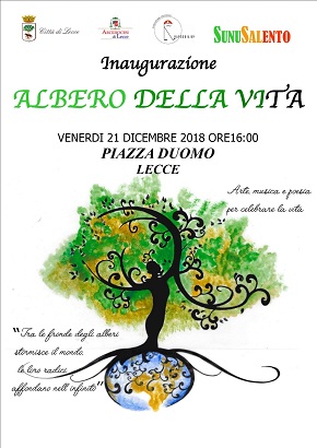 locandina inaugurazione albero della vita