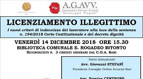 manifesto 'licenziamento illegittimo'