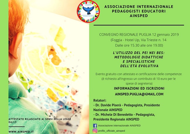 locandina convegno regionale puglia ainsped