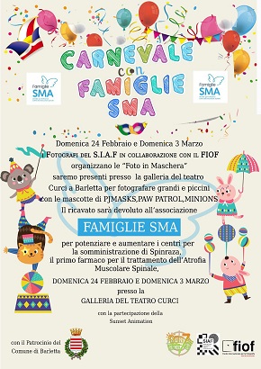 locandina cernevale con famiglie sma