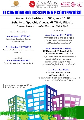 locandina convegno in materia di condominio