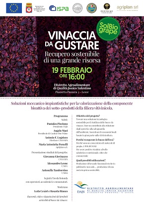 locandina 'vinaccia da gustare'