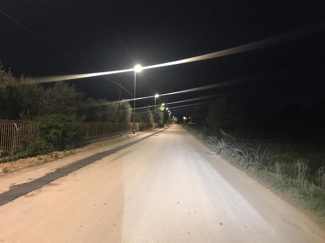 nuovo impianto di pubblica illuminazione in strada torre tresca