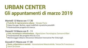 locandina eventi di marzo all'urban center