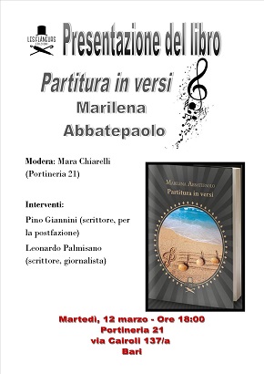 manifesto presentazione libro 'partitura in versi'