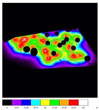 impianto di illuminazione giardino montalcini a carbonara - studio illuminotecnico