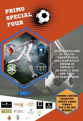 locandina torneo special four, trani perla dell'adriatico