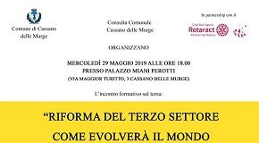 locandina convegno sulla riforma del terzo settore a cassano delle murge