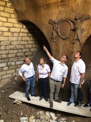 cantiere piazza diaz a ceglie del campo - sopralluogo all'interno della cisterna