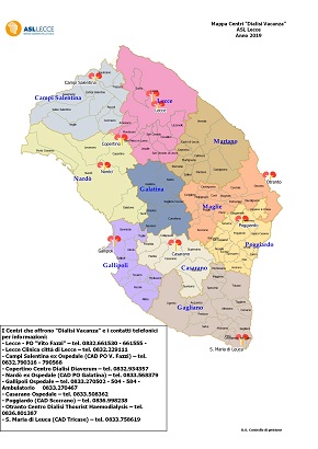 mappa dialisi vacanza anno 2019 con elenco centri