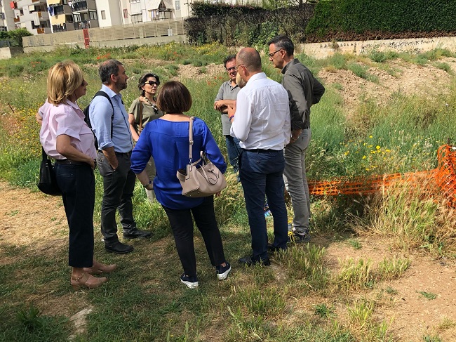 sopralluogo dell'ass galasso sul cantiere del giardino manzari a ceglie