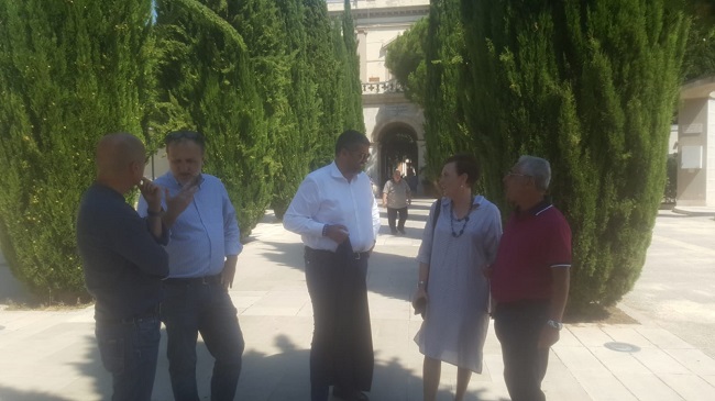 oggi il sopralluogo dell'assessore lacoppola al cimitero monumentale