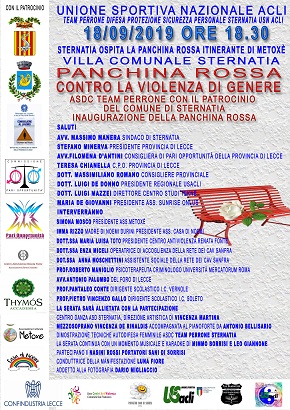 locandina inaugurazione panchina