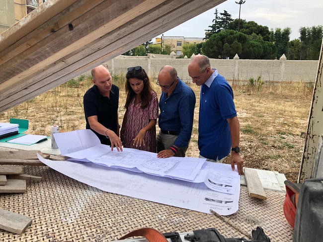 ripresi i lavori per la realizzazione della palestra della scuola galilei