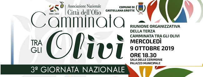 banner incontro organizzativo cammintata tra gli olivi