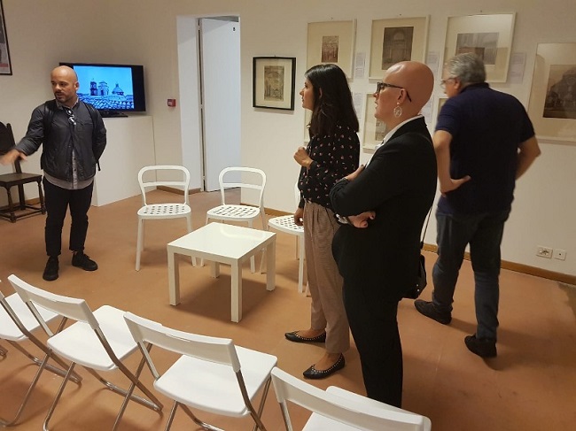 colibrì - il sopralluogo sul cantiere della biblioteca nel Museo civico