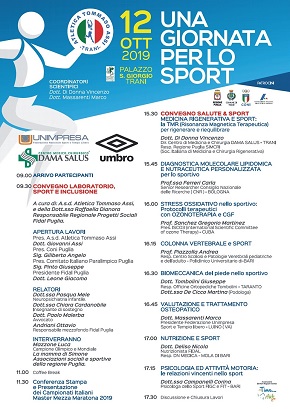 locandina convegno 'una giornata per lo sport'