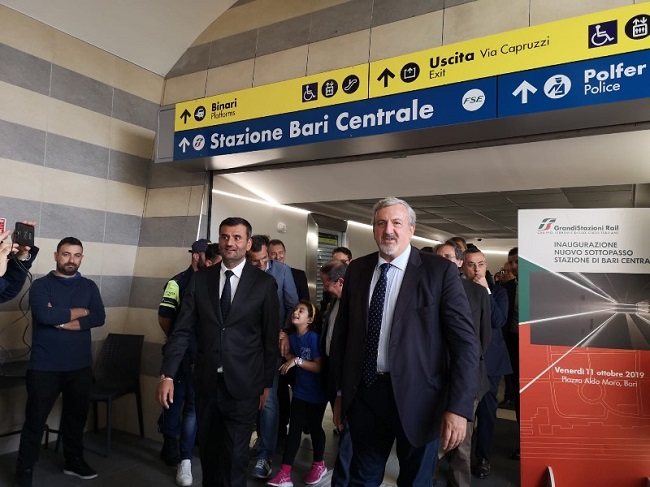 riapre al pubblico il nuovo sottopasso di bari centrale - l’inaugurazione