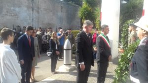 cerimonia ossario slavo e momento di incontro a palazzo di città