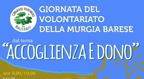 locandina giornata del volontariato della murgia barese 2019 - accoglienza e dono