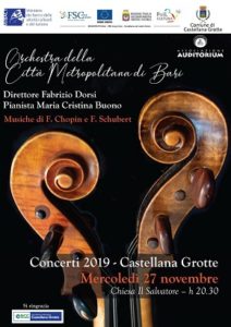 locandina orchestra città metropolitana a castellana grotte