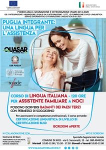 volantino educazione linguistica per assistenti familiari