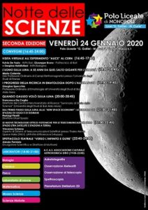 locandina notte delle scienze al polo liceale