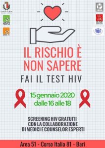 locandina test salivare hiv gratuito