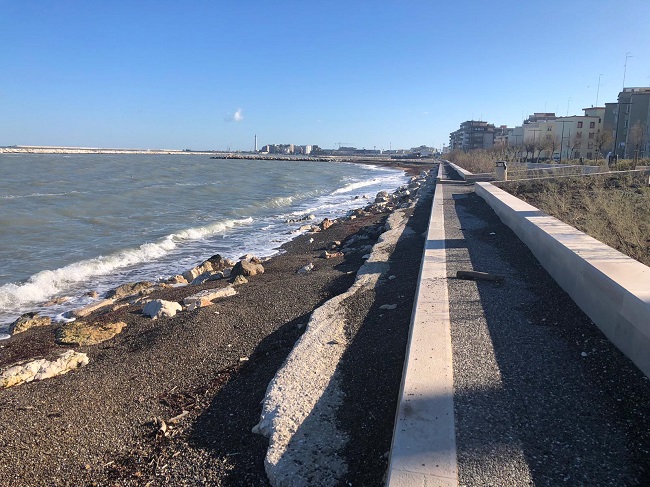 sopralluogo dell’assessore galasso sul waterfront di san girolamo dopo le mareggiate