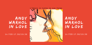banner 'andy warhol in love'